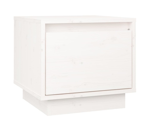 vidaXL Mesita de noche madera maciza de pino blanco 35x34x32 cm