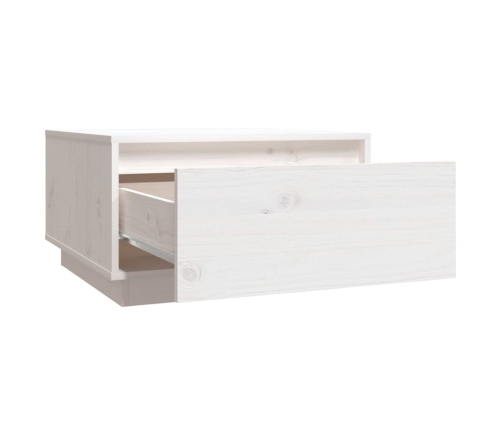 Mesa de centro de madera maciza de pino blanco 55x56x32 cm