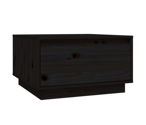 Mesa de centro de madera maciza de pino negro 55x56x32 cm