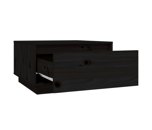 Mesa de centro de madera maciza de pino negro 55x56x32 cm