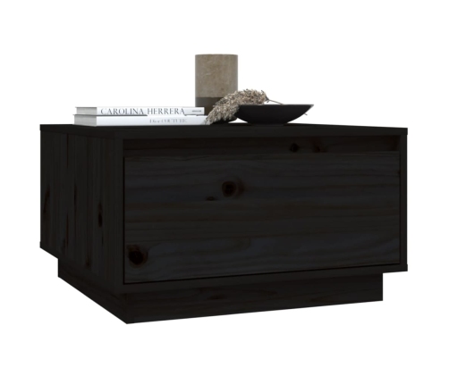 Mesa de centro de madera maciza de pino negro 55x56x32 cm