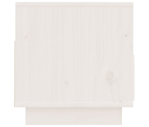 vidaXL Mueble de TV de madera maciza de pino blanco 60x35x37 cm