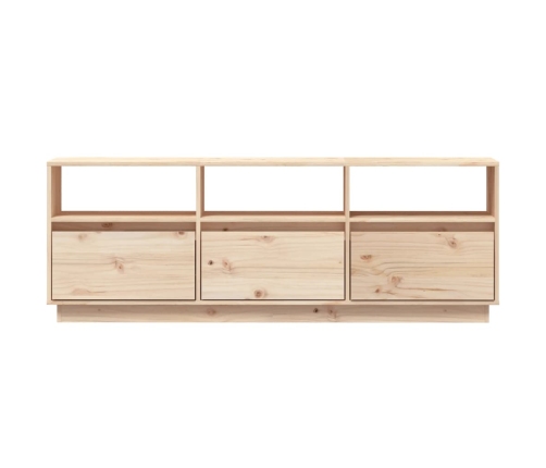 Mueble de TV de madera maciza de pino 140x37x50 cm