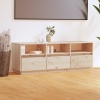 Mueble de TV de madera maciza de pino 140x37x50 cm