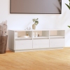 vidaXL Mueble de TV de madera maciza de pino blanco 140x37x50 cm