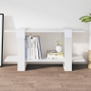 vidaXL Estantería madera contrachapada blanco brillante 100x30x51 cm