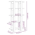 Estantería/divisor madera ingeniería negro 80x30x160 cm