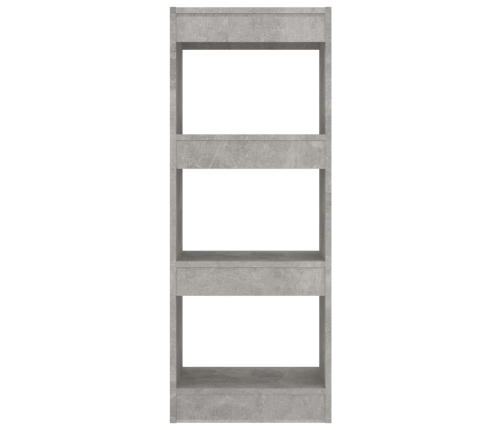 vidaXL Estantería/divisor madera ingeniería gris hormigón 40x30x103 cm