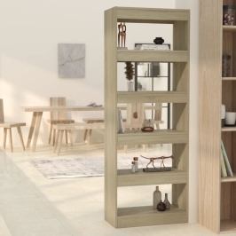 Estantería/divisor madera ingeniería roble Sonoma 60x30x166 cm