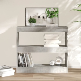 Estantería/divisor de espacios gris hormigón 80x30x72 cm