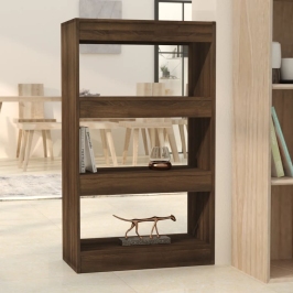 Estantería/divisor madera ingeniería marrón roble 60x30x103 cm