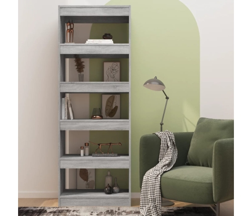 Estantería/divisor madera ingeniería gris Sonoma 60x30x166 cm