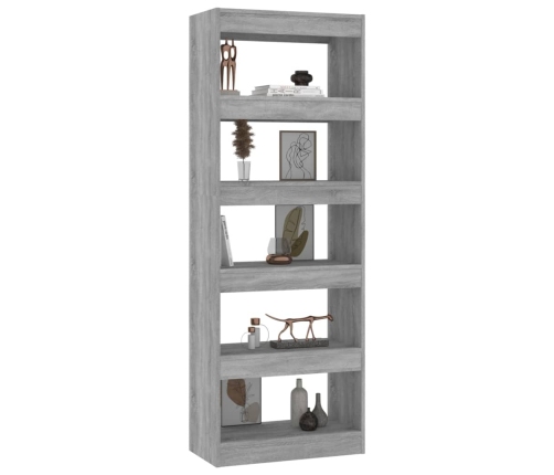 Estantería/divisor madera ingeniería gris Sonoma 60x30x166 cm