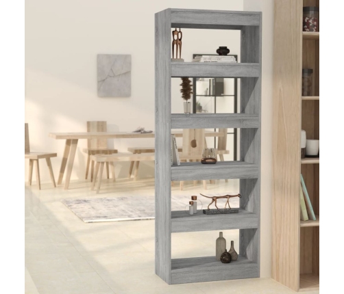 Estantería/divisor madera ingeniería gris Sonoma 60x30x166 cm
