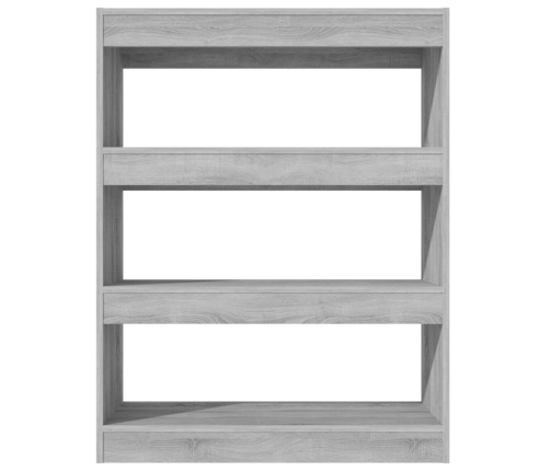 Estantería madera contrachapada gris Sonoma 80x30x103 cm