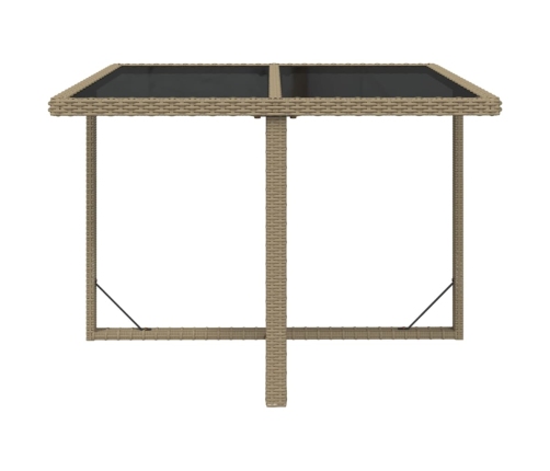 Set comedor de jardín 5 pzas con cojines ratán sintético beige