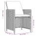 Set comedor de jardín 5 pzas con cojines ratán sintético beige