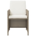 Set comedor de jardín 9 pzas con cojines ratán sintético beige