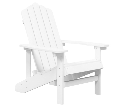 Silla de jardín Adirondack con mesa HDPE blanco