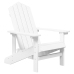 Silla de jardín Adirondack con mesa HDPE blanco