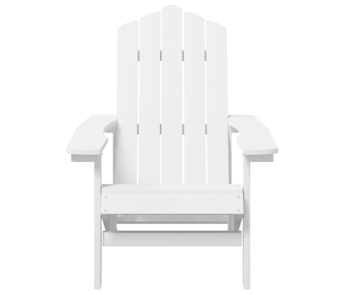 Silla de jardín Adirondack con mesa HDPE blanco