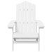 Silla de jardín Adirondack con mesa HDPE blanco