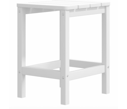 Silla de jardín Adirondack con reposapiés y mesa HDPE blanco