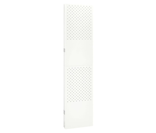 Biombos divisores de 4 paneles 2 uds blanco acero 160x180 cm