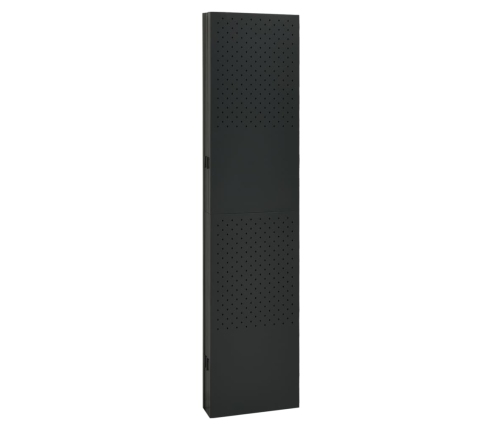 Biombos divisores de 6 paneles 2 uds negro acero 240x180 cm