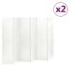 Biombos divisores de 6 paneles 2 uds blanco acero 240x180 cm