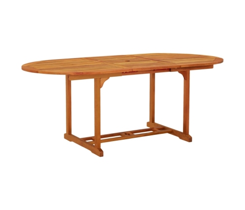 Mesa de jardín madera maciza de eucalipto 200x100x75 cm