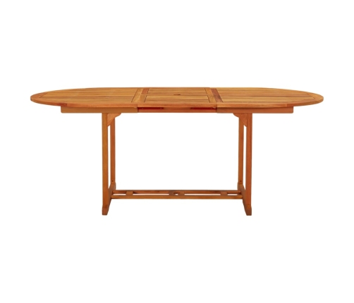 Mesa de jardín madera maciza de eucalipto 200x100x75 cm