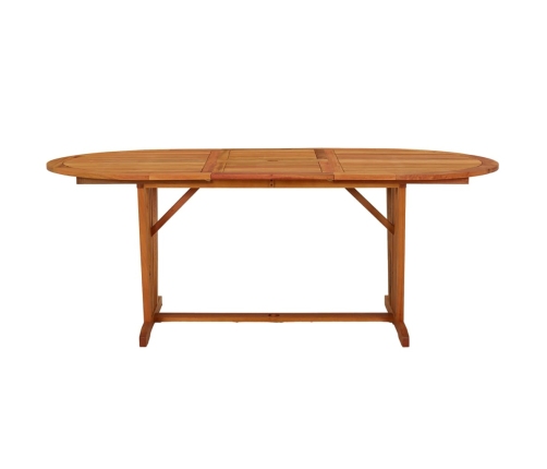 Mesa de jardín madera maciza de eucalipto 200x100x75 cm