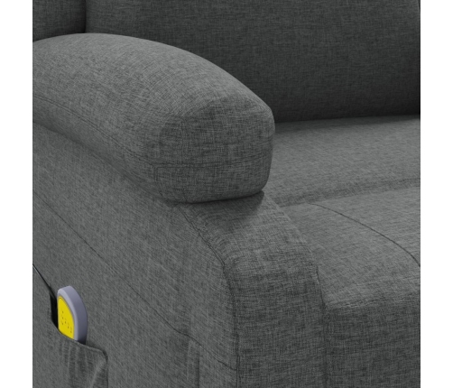 Sillón de masaje de tela gris oscuro