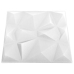 Paneles de pared 3D 24 unidades 50x50 cm blanco diamante 6 m²