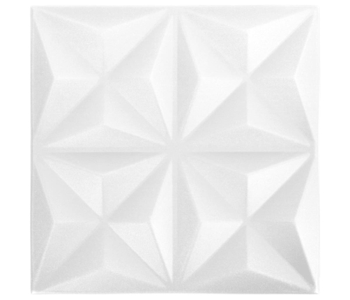 Paneles de pared 3D 24 unidades blanco origami 6 m² 50x50 cm