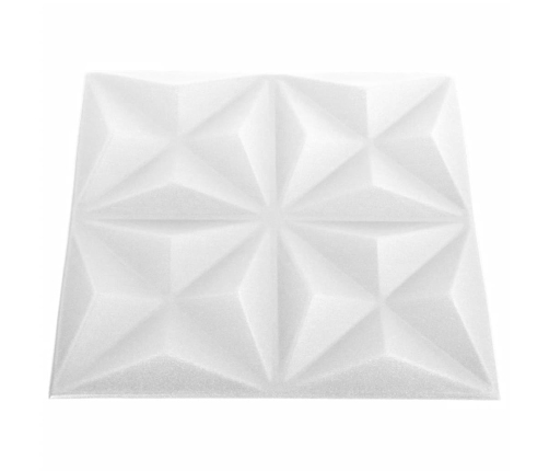 Paneles de pared 3D 24 unidades blanco origami 6 m² 50x50 cm