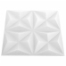 Paneles de pared 3D 24 unidades blanco origami 6 m² 50x50 cm