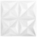 Paneles de pared 3D 48 unidades blanco origami 12 m² 50x50 cm