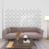 Paneles de pared 3D 48 unidades blanco origami 12 m² 50x50 cm