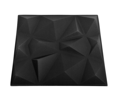 Paneles de pared 3D 24 unidades negro diamante 6 m² 50x50 cm