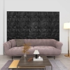 Paneles de pared 3D 24 unidades negro diamante 6 m² 50x50 cm