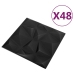 vidaXL Paneles de pared 3D 48 unidades 50x50 cm negro diamante 12 m²