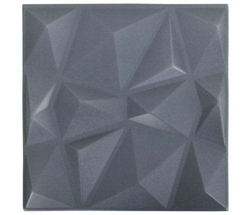 Paneles de pared 3D 24 unidades gris diamante 6 m² 50x50 cm