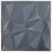 Paneles de pared 3D 24 unidades gris diamante 6 m² 50x50 cm