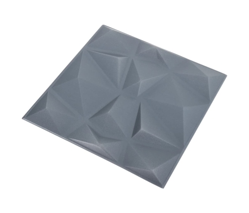 Paneles de pared 3D 24 unidades gris diamante 6 m² 50x50 cm