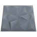 Paneles de pared 3D 24 unidades gris diamante 6 m² 50x50 cm