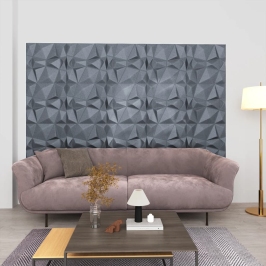 Paneles de pared 3D 24 unidades gris diamante 6 m² 50x50 cm