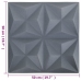 Paneles de pared 3D 24 unidades gris origami 6 m² 50x50 cm