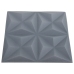 Paneles de pared 3D 48 unidades gris origami 12 m² 50x50 cm